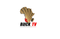 black tv logo on a white background