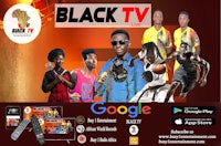 a black tv advertisement with a group of people