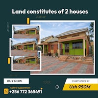 Land constitutes of 2 houses 950M ush PRIME LAND FOR SALE – BUKOTO 950M Ush  An excellent investment opportunity in one of Kampala’s most sought-after neighborhoods.  📍 Location: Bukoto, Kampala 📐 Land Size: 26 Decimals 🏠 Developments: 2 residential houses on site 📜 Land Tenure: Milo Land 🇺🇬 Country: Uganda Amount: 950M Ush  This well-located property is ideal for residential living, redevelopment, rental apartments, or commercial use. It sits in a secure, accessible, and highly developed area with close proximity to main roads, schools, hospitals, shopping centers, and business hubs.  💰 Serious buyers only 📞 Contact: [+256 772 365491 ]  Invest in value. Invest in Bukoto.