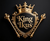 king tuus logo on a black background